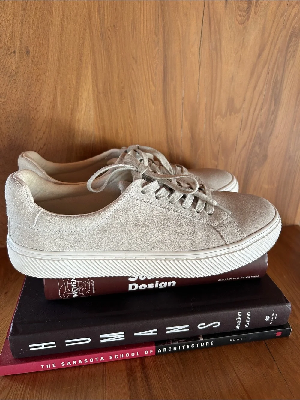 Quince Italian Suede Everyday Sneaker, cream, 9